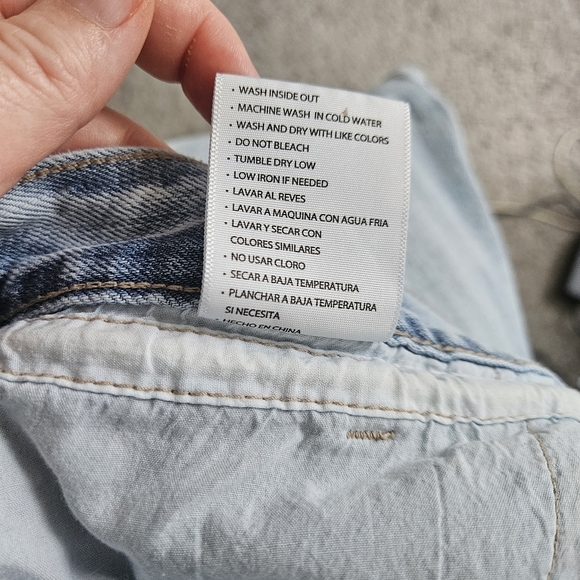 Kancan Light Blue Daliah High Waist Tie Jeans Slouchy Size 31/15 - Picture 7 of 7